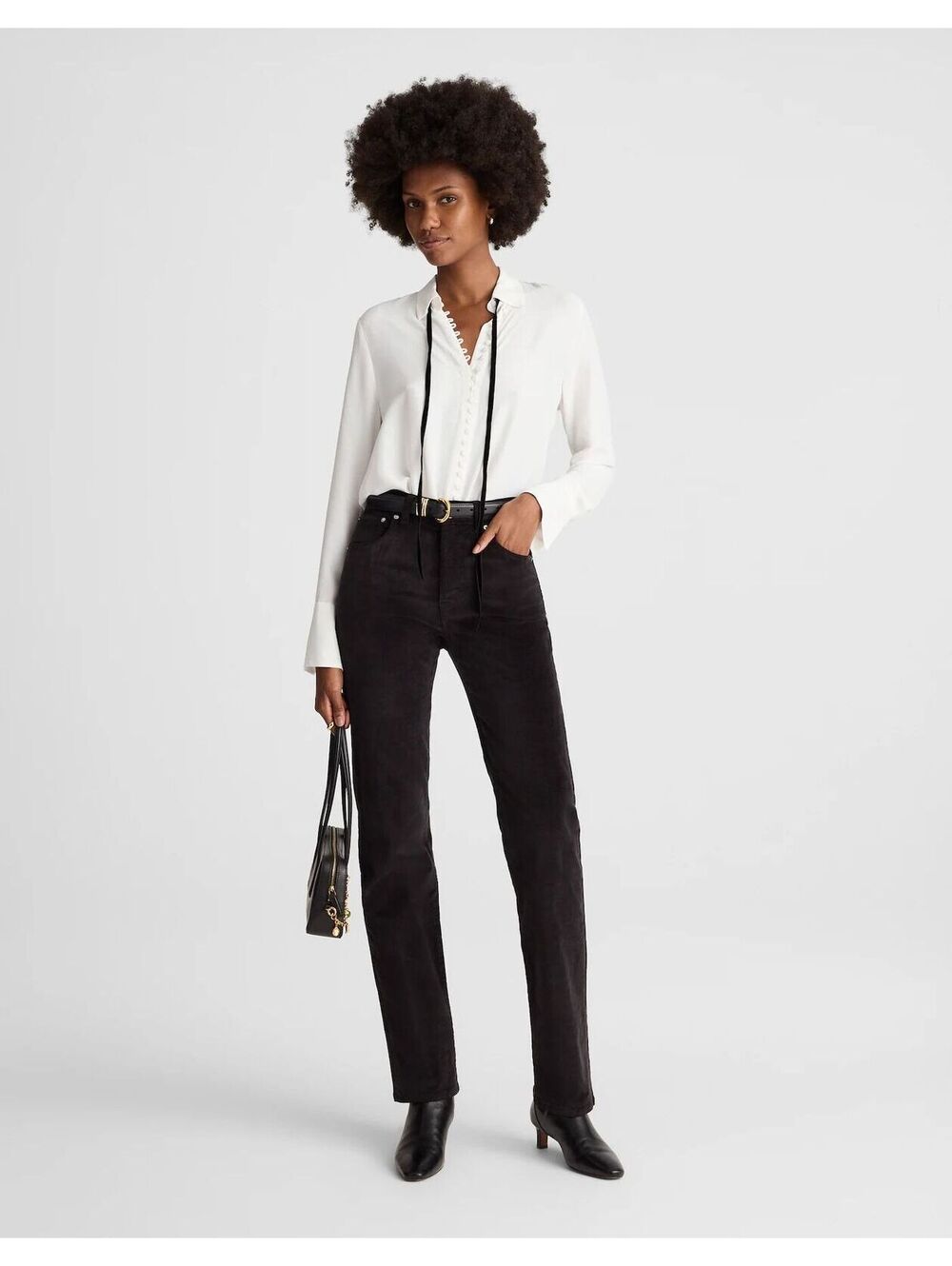 NWT‎ Madewell The Longline Straight Pant in Velvet - Size 30 - MSRP $148